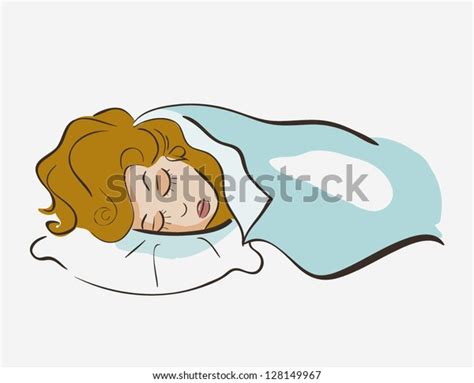Woman Sleeping Cartoon Stock Vector Royalty Free 128149967