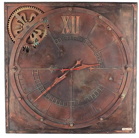 Wall Clock Large Copper Color With Quartz Movement Etsy Large Wall
