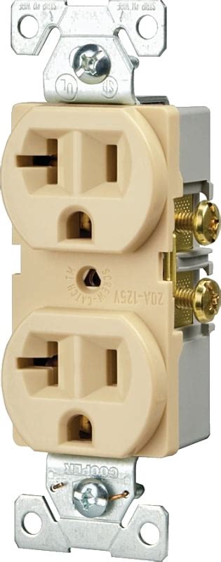 Eaton Wiring Devices Br20v Duplex Receptacle 20 A 2 Pole 5 20r Ivory