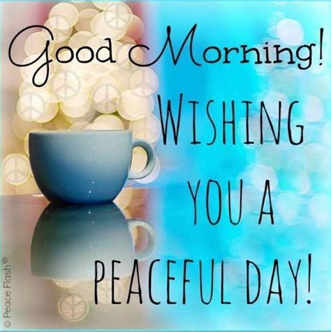Good Morning Wishing You A Peaceful Day Good Morning Quotes Good