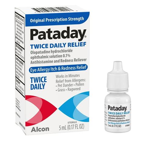 Pataday Twice Daily Eye Care Allergy Relief Eye Drops 5 Ml