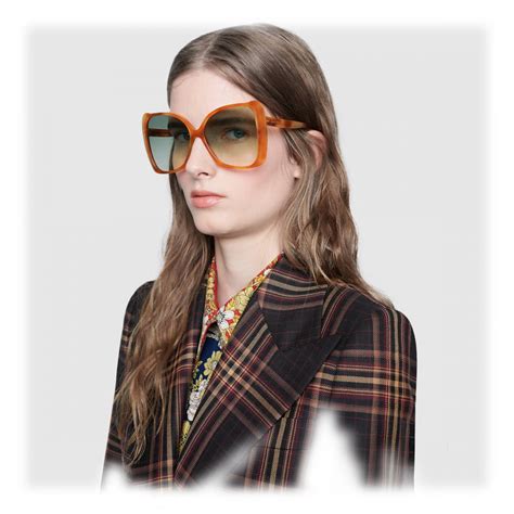 gucci oversize square frame sunglasses light tortoiseshell acetate gucci eyewear avvenice