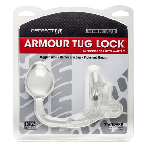 Perfect Fit Armour Tug Lock Anal Plug With Cock Ring Wild Fantasy