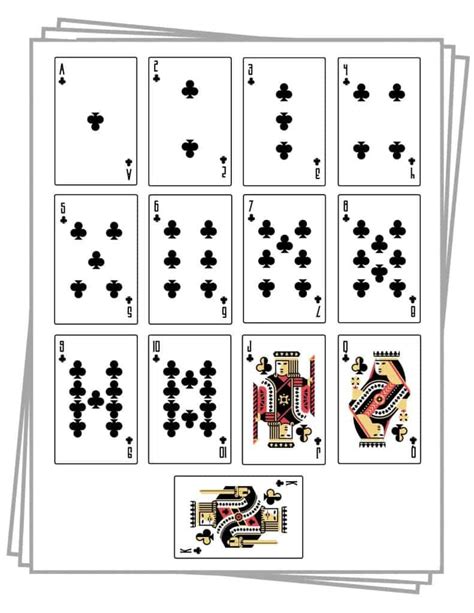 Printable Playing Cards Free Pdf Sheets In 3 Sizes