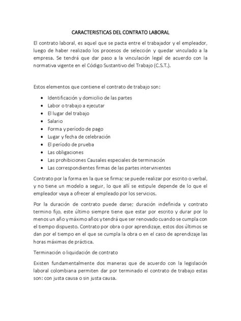 Modelo Contrato Por Obra O Labor 2019 Colombia Financial Report