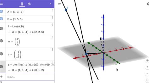 Graphing Lines In 3d With Geogebra Youtube