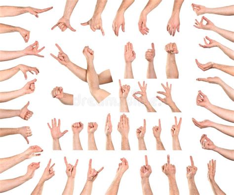 Compilation Of 46 Hand Gestures Stock Image Image Of Fear Agreement