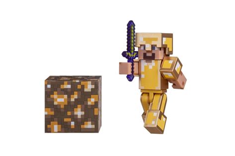 Игровая фигурка Minecraft Steve In Gold Armor Pristavki — интернет