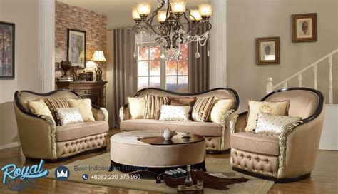 Foto kursi ruang tamu terbaru. Kursi Sofa Tamu Mewah Terbaru Roselyn Wood | Royal Furniture