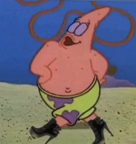Patrick Strutting In Boots In Funny Spongebob Memes Spongebob
