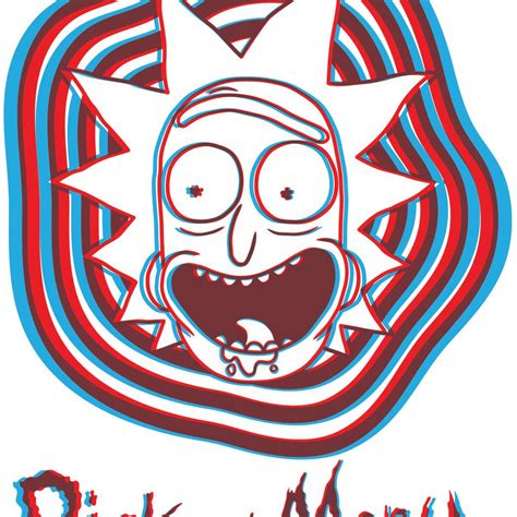 Rick And Morty Psychedelic Spiral Wall Art Digital Art