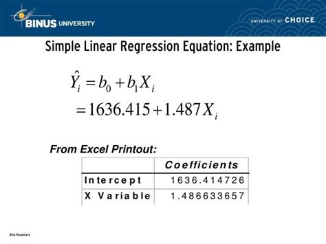 Simple Linear Regression Equation For Sample Sasbrains