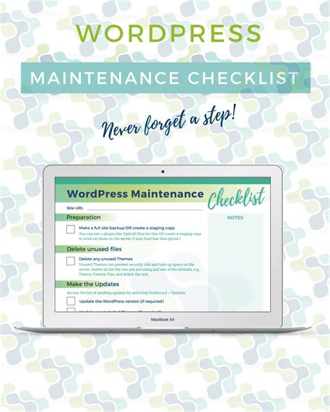 Never Miss A Step With This Wordpress Maintenance Checklist Pdf