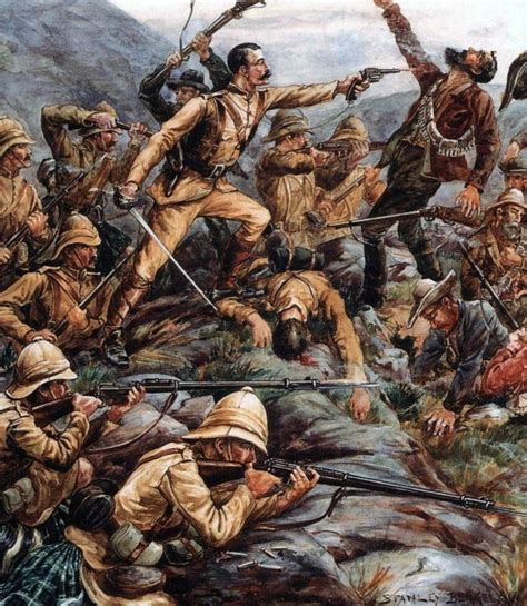 Melee Combat Between Boer Troops And British Highlanders Second Boer