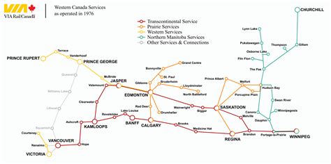 A Simplified Schematic Of Via Rail Canadas Western Network In Its