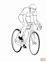 Bike Coloring Mountain Cyclists Bikes Bicycle Racing Popular Printable sketch template