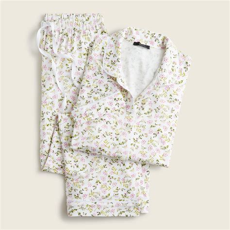 Jcrew Eco Dreamiest Short Sleeve Pajama Set In Meadow Floral For Women