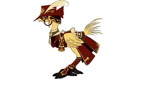 Red Mage Chocobo Barding By Drawtaru On DeviantART Character Design Animation Character