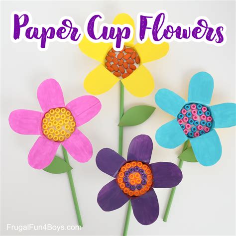 Paper Cup Flower Craft Frugal Fun For Boys And Girls