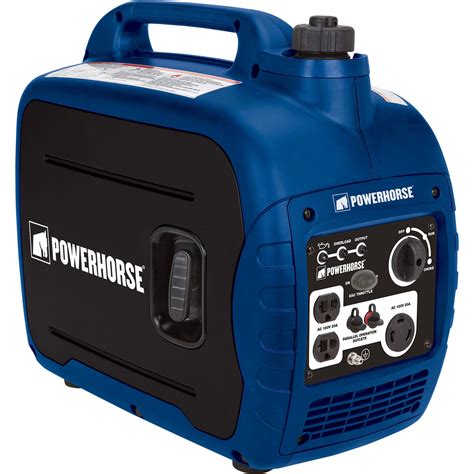 This system provides truly massive portable power: Powerhorse Portable Inverter Generator 2000 Surge Watts ...