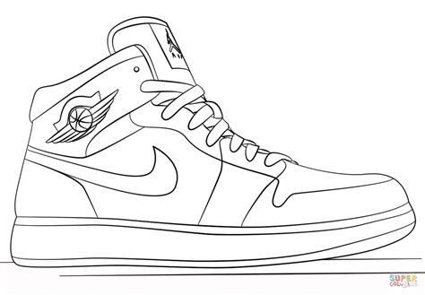 Jordan 12 Shoes Coloring Pages Sketch Coloring Page