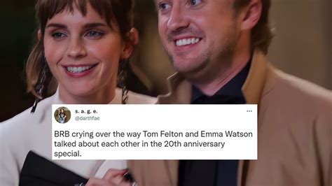 Emma Watson Tom Feltons Love In Harry Potter Reunion Gets Fans In