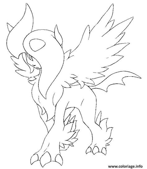 Coloriage Pokemon Mega Evolution Absol Jecolorie