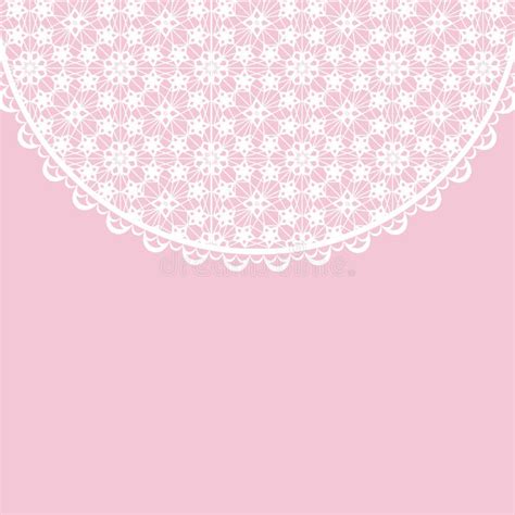 Lace Frame On Pink Background Stock Vector Illustration Of Pattern