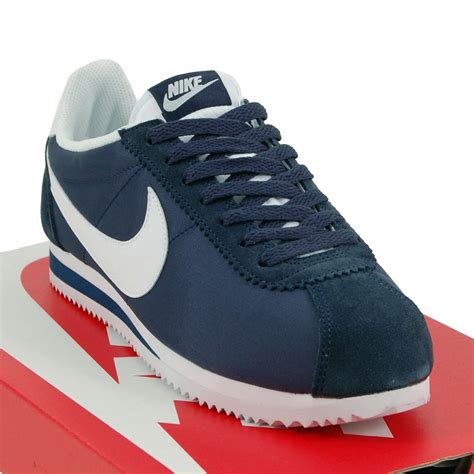 nike classic cortez nylon obsidian white mens shoes from attic clothing uk