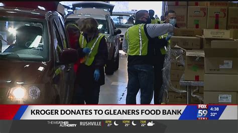 Kroger Donates To Gleaners Food Bank Youtube
