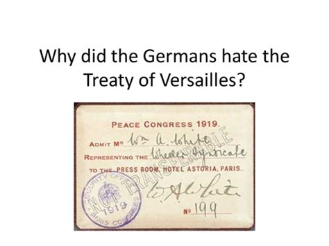 Consequences Of The Treaty Of Versailles By Mrdrcarter