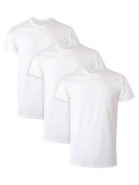 Hanes Mens White Crew T Shirt Undershirts 3 Pack