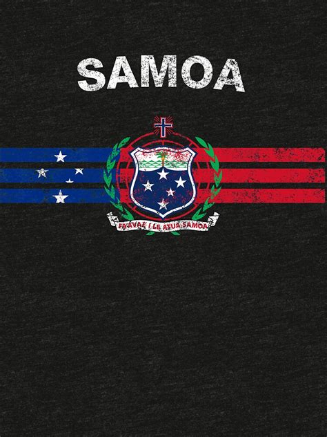 Samoan Flag Shirt Samoan Emblem And Samoa Flag Shirt T Shirt By