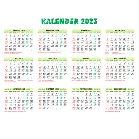 Kalender 2023 2023 Kalender Kalender Bahasa Indonesia Png And Vector