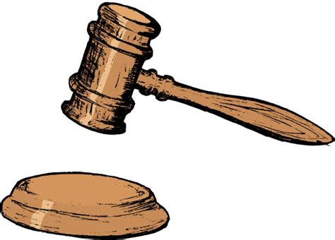 Drawing Of A Judges Mallet Stock Photos Pictures And Royalty Free Images
