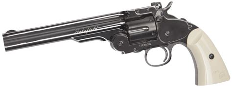 Asg Schofield Revolver Steel Grey Ivory Effect Grip 45mm Pull