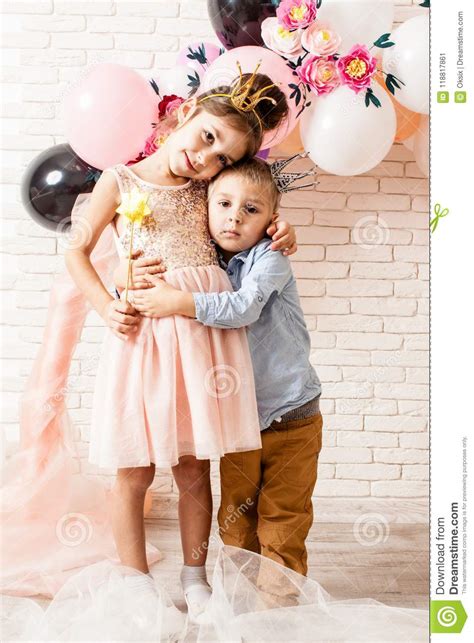 Lovely Kids Hugging Each Other Stock Image Image Of
