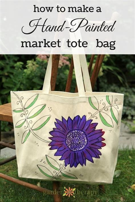 Make A Bright And Happy Hand Painted Market Tote Bag Thats Washable