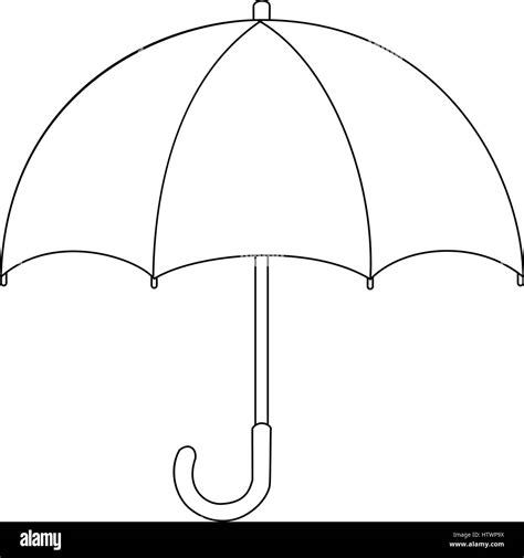 Illustration Of Isolated Umbrella Cartoon Drawing Vector Eps 8 Stock