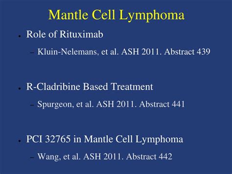 Ppt Chronic Lymphocytic Leukemia And Mantle Cell Lymphoma Powerpoint