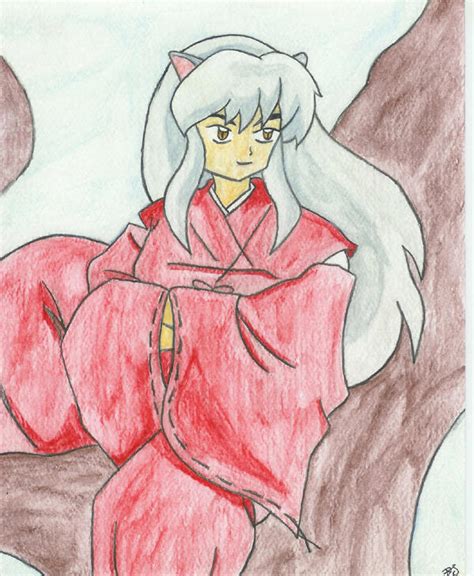Inuyasha In A Tree By Bluepaws21 On Deviantart