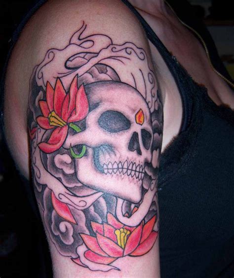 25 Awesome Skull Sleeve Tattoos Designs For Women Wassup Mate