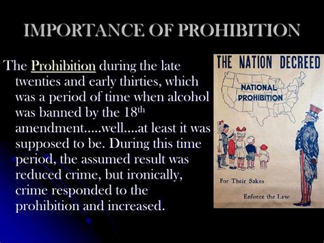 Ppt Prohibition Powerpoint Presentation Free Download Id3036393