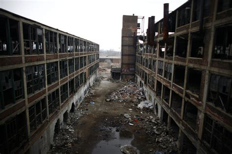 The Abandoned And Decaying Manufacturing Plant Of Packard Motor Car Is