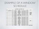 Window Schedule Example Images