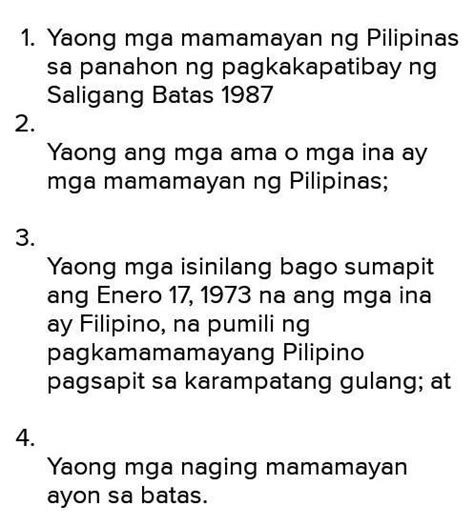 Sino Sino Ang Itinuturing Na Mamamayang Pilipino Dog Bread