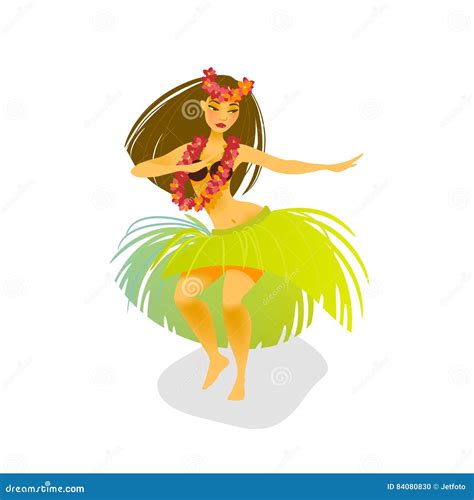 Illustration Of A Hawaiian Hula Dancer Woman Stock Vector Illustration Of Hawaii Kahiko