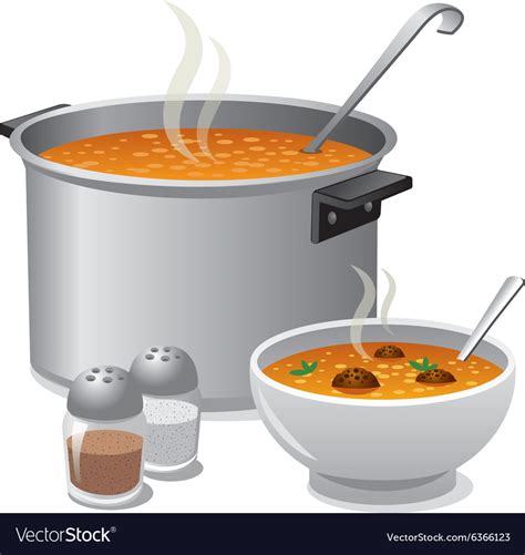 Hot Soup Royalty Free Vector Image Vectorstock