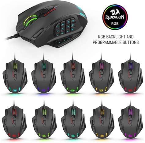 Buy Redragon M908 Impact Rgb Led Mmo Mouse With Side Buttons Optical