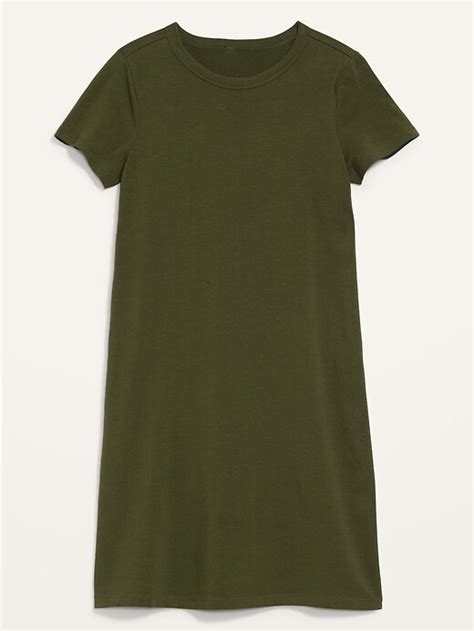Fitted Crew Neck Tee Dress For Women Old Navy